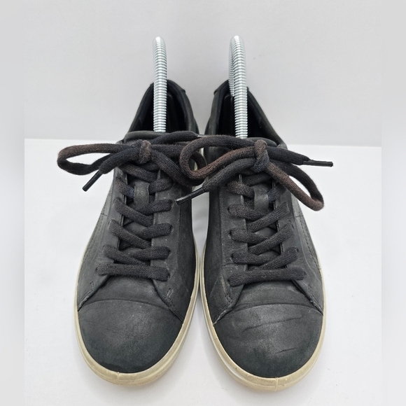 Ecco | Soft 7 black leather sporty tennis prep low-top sneakers | WMS 5 - Picture 2 of 8